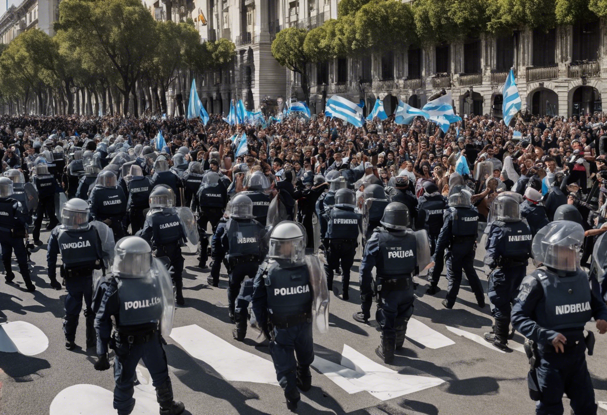 La policía argentina confronta a miles de manifestantes en las puertas del Congreso