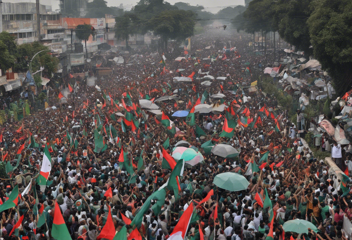 La primera ministra de Bangladesh dimite y abandona el país ante las fuertes protestas