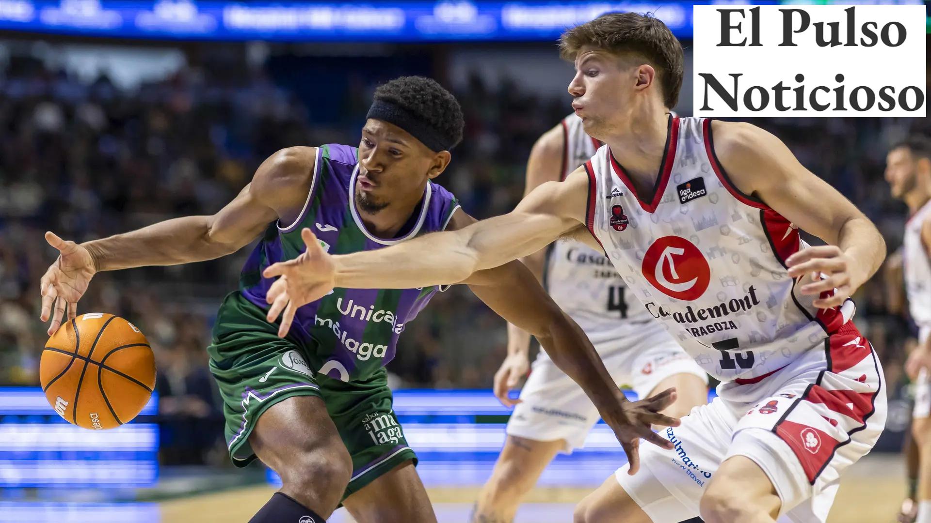 El Unicaja Málaga supera al Casademont Zaragoza en un emocionante partido de la Liga Endesa